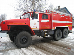 В начале марта Шенкурская пожарная часть № 59 получила новый автомобиль Урал-АЦ-6.0-40.