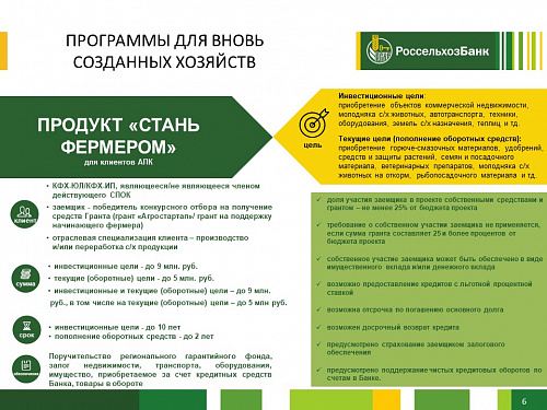 Россельхоз банк предлагает специальные программы поддержки для сельхозтоваропроизводителей