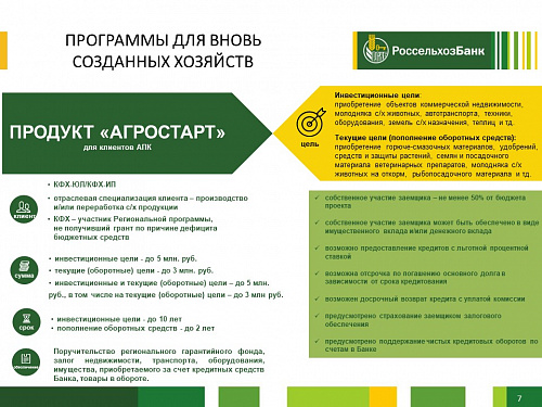 Россельхоз банк предлагает специальные программы поддержки для сельхозтоваропроизводителей