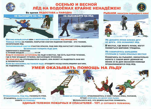 Меры безопасности на льду весной, в период паводка.